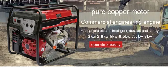 High Quality 2kw 2.8kw 5kw 6.5kw 7kw Single Phase 230V Portable Silent Gasoline Generator All-Copper Motor Petrol Genset